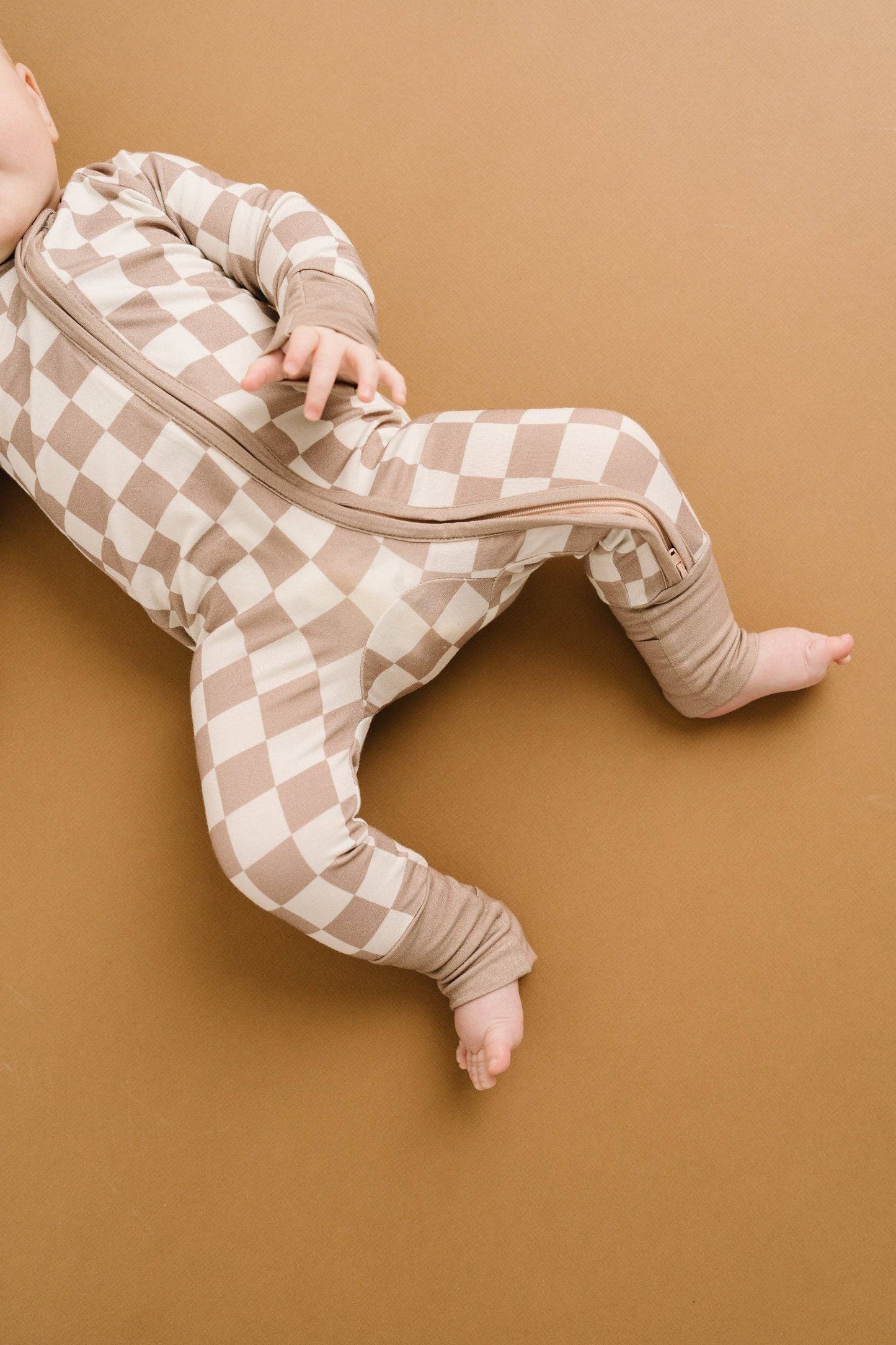 Beige Checkered Bamboo Sleeper