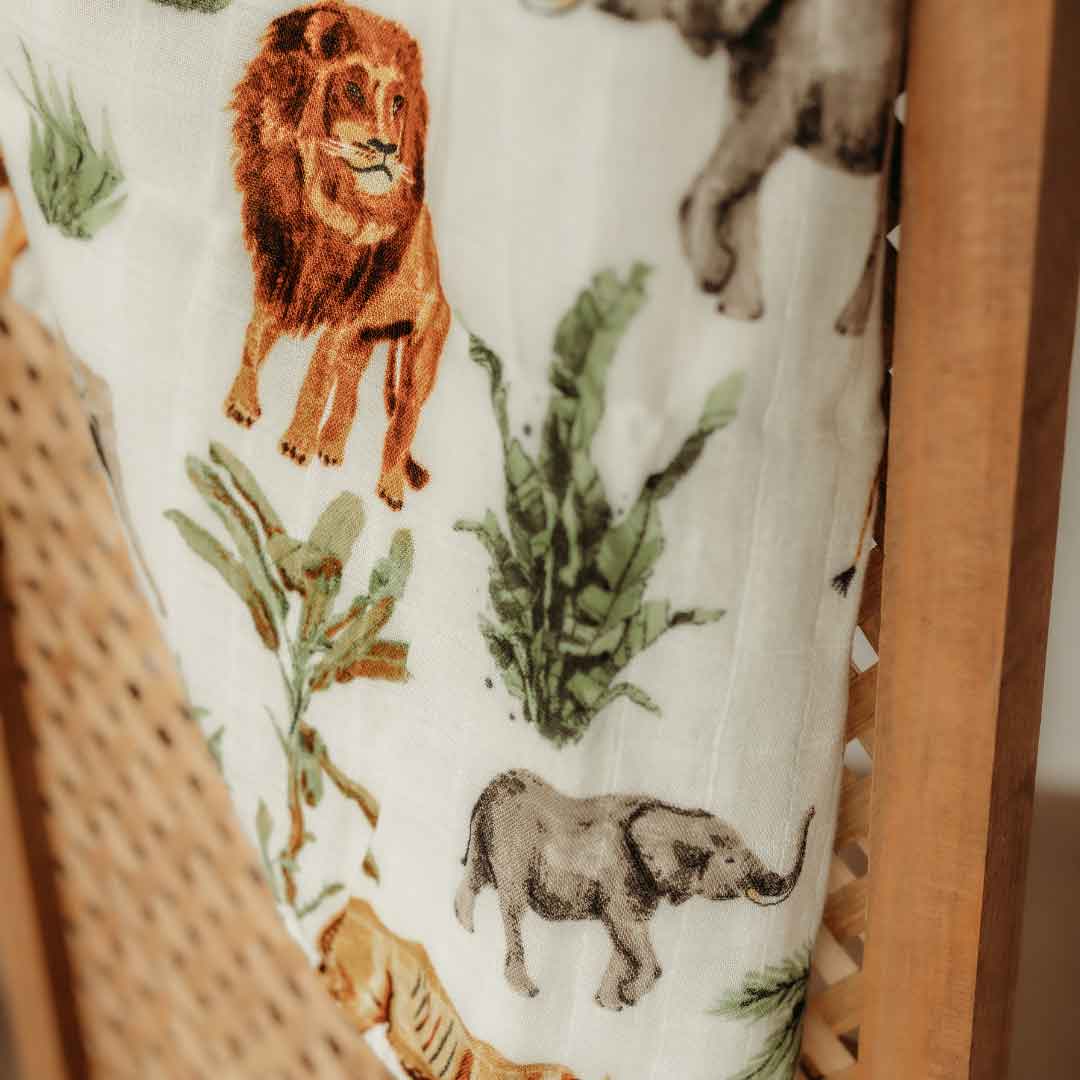 Bamboo Muslin Swaddle - Safari