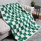 Checkerboard Patterned Throw Blanket