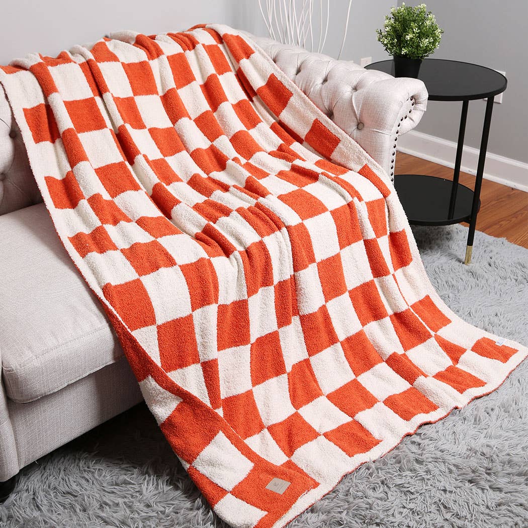 Checkerboard Patterned Throw Blanket