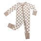 Beige Checkered Bamboo Sleeper