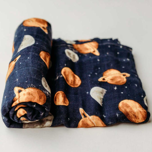 Bamboo Muslin Swaddle - Outer Space
